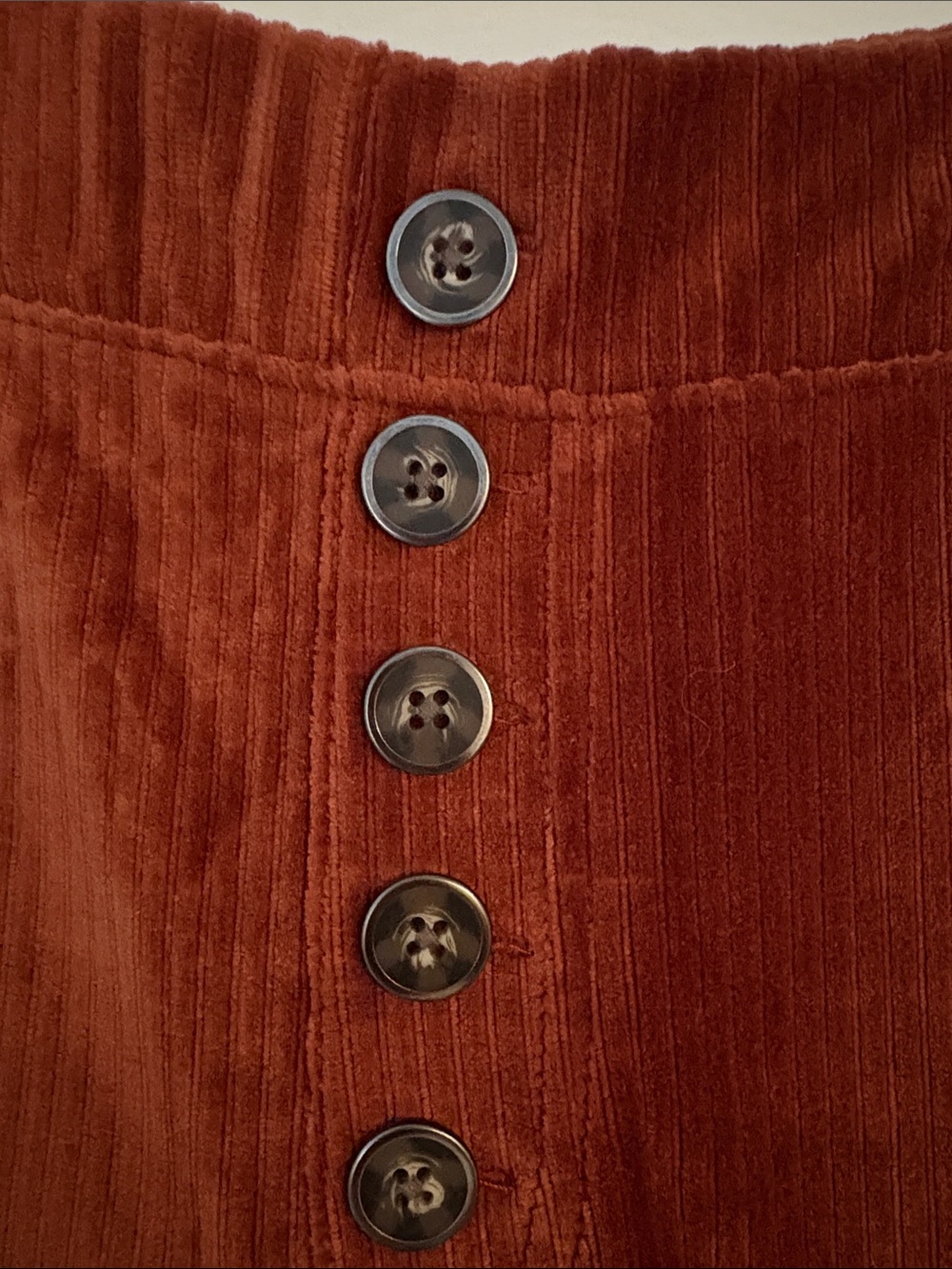 Rust Corduroy Wide Leg Pants - Picture 3 of 3